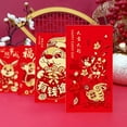 thumbnail image 5 of 12pcs Rabbit Red Envelope Lovely Enrich Atmosphere Specialty Paper New Year Cute Bunny Print Red Envelopes For Festival, 5 of 5