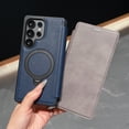 thumbnail image 4 of Allytechgroup For Samsung Galaxy A17 5G Flip Case with Magnetic Kickstand, Shock-Absorbent PU Leather Protective Cover, Lightweight Non-Slip Basic Case with Card Pocket For Women Men, Blue, 4 of 4