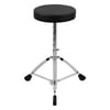 Universal Drum Throne Round Padded Drum Seat Stool Double-braced Stainless Steel Legs -slip 5 Levels Adajustable Height for Adult Drummers