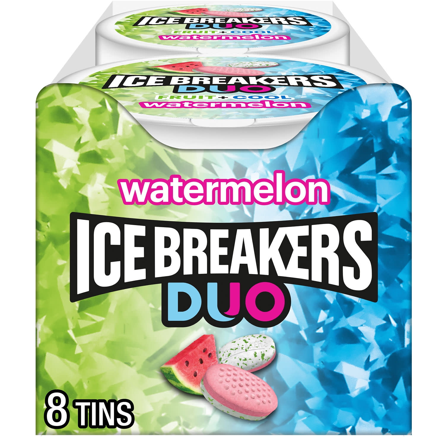 Ice Breakers Duo Raspberry Flavored Sugar Free Mints with Cooling