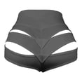 thumbnail image 6 of felwors Women's High Waisted Cut Out Yoga Shorts Scrunch Booty Hot Pants Workout Lifting Shorts Dark Gray for Size S, 6 of 8