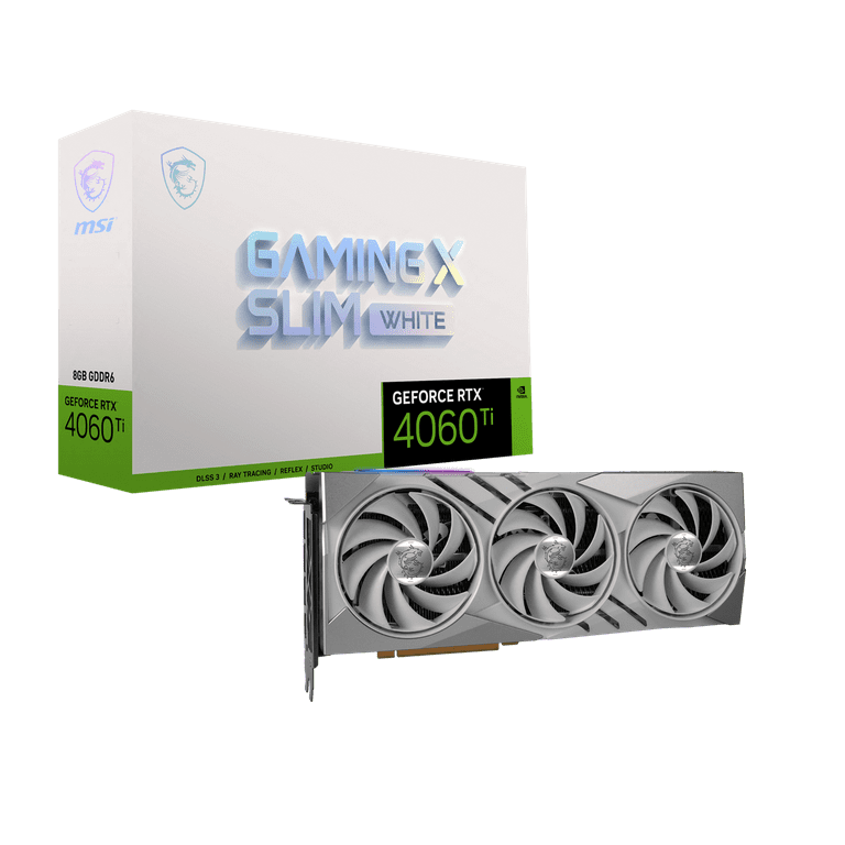 MSI GeForce RTX 4060 Ti GAMING X SLIM WHITE 16GB Graphics Card