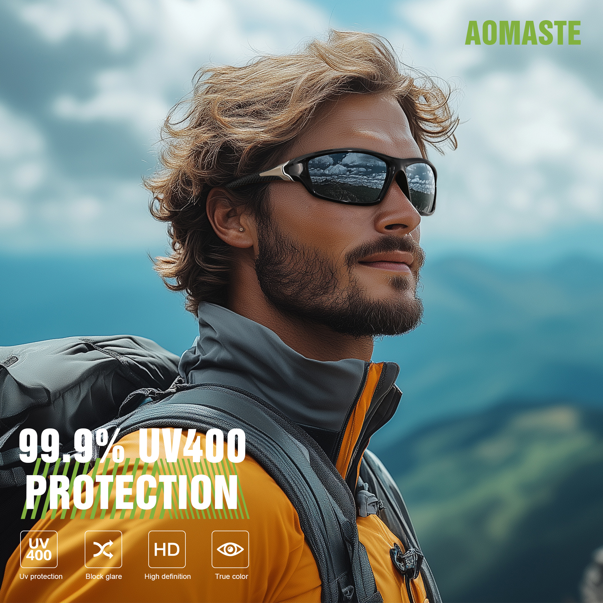 AOMASTE Polarized Sport Sunglasses for Men, 3-Pack photo 5