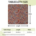 thumbnail image 2 of Floral Print Square Tablecloth with Stretch Elastic Border, 34x34 Inch Boho Design for Card Tables and Dining Areas, 2 of 6