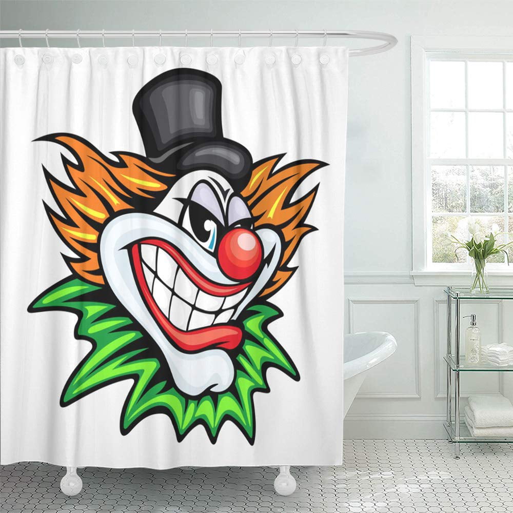 Details about   Watercolor Funny Clowns Joker Juggling Waterproof Fabric Shower Curtain Set 72" 