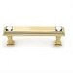 Alno C213-3-PB Swarovski Crystal 3" Cabinet Crystal Pull Polished Brass