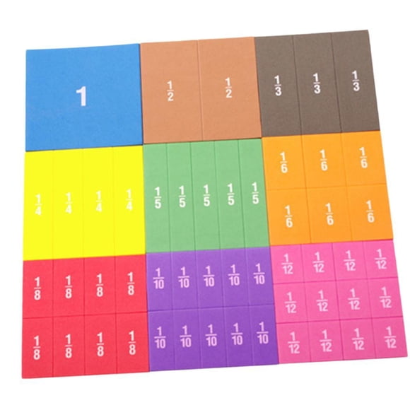 22 unids / set de baldosas de fracciones de íris magnéticas, calcular juguetes matemáticos, juguetes educativos Montessori para niños, materiales