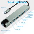 thumbnail image 2 of Hub USB-C Vrebrey 8 en 1 4K HDMI 85W PD USB-A USB-C, 2 of 6