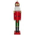 thumbnail image 5 of Northlight 35.5" Red and Green Velvet Wooden Christmas Nutcracker King, 5 of 5