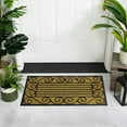 thumbnail image 3 of Decorative Black Rubber and Coir Outdoor Rectangular Door Mat 29.5" x 17.75", 3 of 5