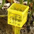 thumbnail image 1 of 10pcs Bright Yellow Transparent Rain Gauge Reusable Garden Water Gauge Outdoor Water Measuring Tool Durable Plastic Sprinkler Gauge Instrument for Garden Lawn Backyard, 1 of 10