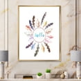 thumbnail image 2 of Ancient Round Wreath With Birds Feathers 30 in x 40 in Framed Painting Canvas Art Print, by Designart, 2 of 5