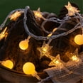 thumbnail image 4 of Globe String Lights for Bedroom, Decorative Christmas Lights, Mini Ball Star Lights 10Ft 20 LED Warm White USB Operated Fairy Lights for Valentine's Day Wedding Home Party Patio Garden Decor, 4 of 7