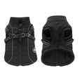thumbnail image 4 of Small Dog Jacket with Harness,Pet Coat Cold Weather Warm Vest Jacket,Dog Waterproof Windproof Cotton Costume for Puppy Small Medium Dogs Black S, 4 of 7