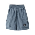 thumbnail image 3 of Karoyedx Little Boys Clothes Toddler Baby Boys Cotton Shorts Kids Pull-on Knit Shorts Elastic Waist Pockets Comfort Soft Summer Clothes Sky Blue Size,8-9 Years, 3 of 5
