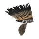 thumbnail image 1 of Tocado de plumas artificiales para hombre y mujer, sombrero indio para fiesta, disfraz Marrón negro, 1 of 9