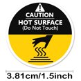 thumbnail image 2 of 500pcs Hot Surface Warning Labels Do Not Touch Hot Stickers Adhesive Hot Warning Sign,1.5 Inch, 2 of 5