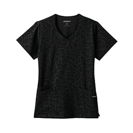 - Jockey Scrubs 2337 Ladies Solid Illusion TM Teardrop Pattern V-Neck Top
