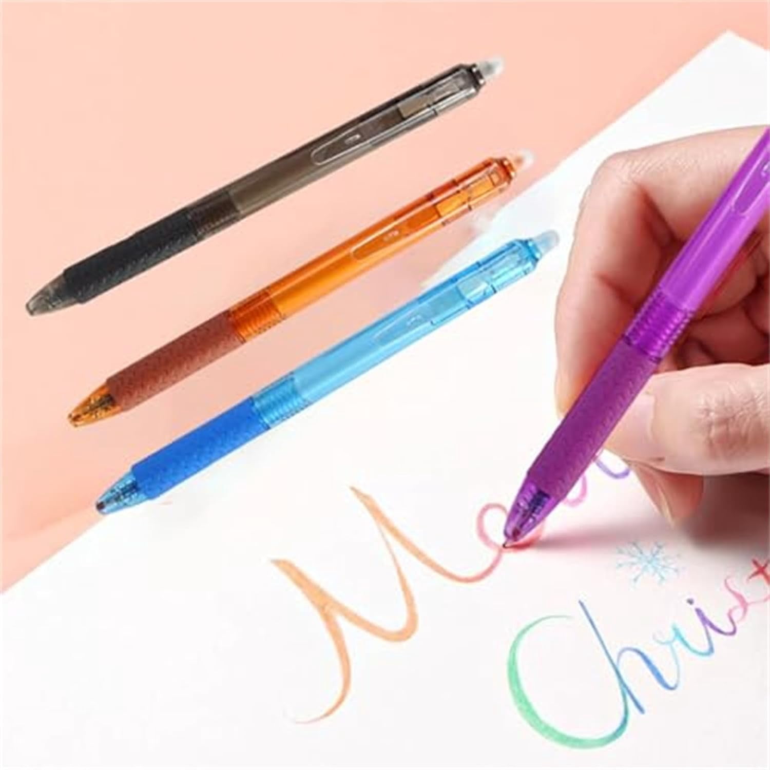 Multi Color Erasable Gel Pens, 12 Pack 0.7mm Retractable Fine Point, Smooth Writing Comfort Grip, Built-in Eraser Make Mistakes Disappear for Note Taking Journaling Drawing