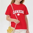 thumbnail image 6 of Xdegoge Kids Boys Girls Canada Maple Leaf Graphic T Shirt Short Sleeve Crewneck Casual Basic Tops Children Breathable Summer Playwear Active Clothes Vacation Outfits, 6 of 6