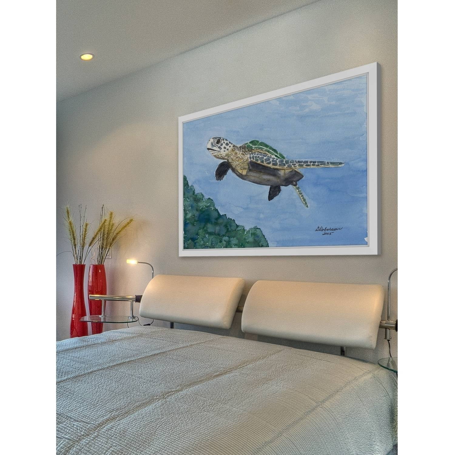 "Turtle of the Sea" Framed Painting Print