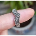 thumbnail image 3 of Navya Craft Angel Hug Feather Wings Sterling Silver Handmade Women Ring Size 10.0, 3 of 6