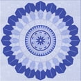 thumbnail image 1 of Ahgly Company Machine Washable Indoor Square Transitional Heavenly Blue Area Rugs, 7' Square, 1 of 7