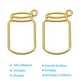 thumbnail image 4 of Uxcell Bottle Shape Alloy Open Back Bezel Pendants DIY Hollow Frame, Gold Tone 30 Pack, 4 of 5