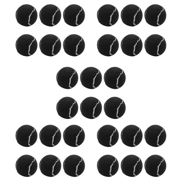Paquete De 30 Pelotas De Tenis, Pelotas De Entrenamiento EláSticas Resistentes Al Desgaste, 66 Mm, Pelota De Tenis Para PráCtica De Principiantes Para Damas, Negro