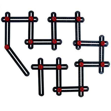 16 Sided Multi Angle Measuring Ruler, Universal Aluminum Alloy Angle Finder Template for Tile Measurement, Carpenters, Craftsman, DIY, Woodworking Tool