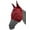 Red, variant on Showman Pony Mesh Rip Resistant Fly Mask w/ Ears (Black)