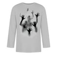 thumbnail image 4 of Camisas de Manga Larga para Hombres Imprimir Casual Cuello Redondo Blusa de Manga Corta, Camisas de Lino para Hombres, 4 of 4