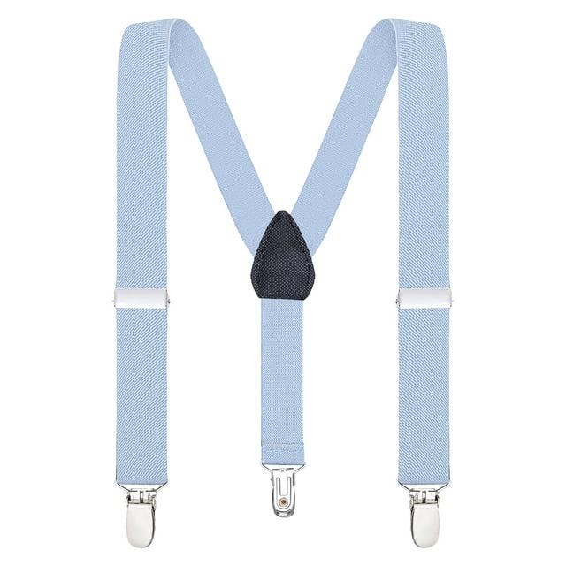 Buyless Fashion Adjustable Suspenders for Kids Toddlers Baby Elastic Solid Color 1 Inch - Y Back Design