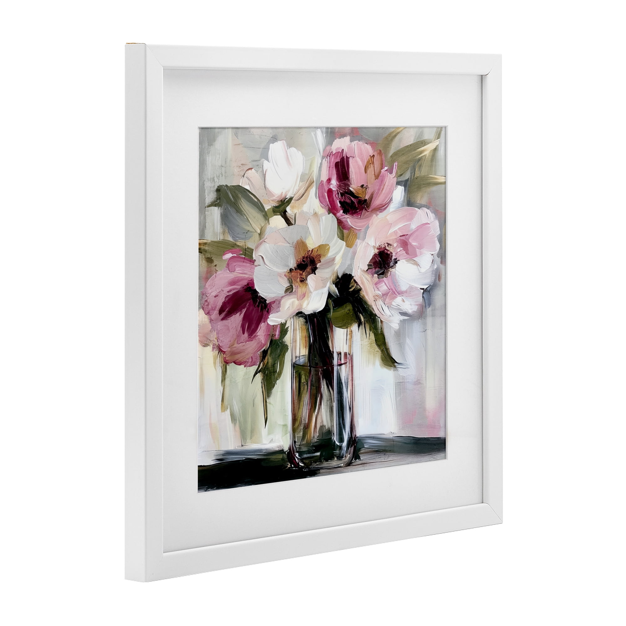 Stupell Industries Resonance Flower Vase White Framed Print Under Glass, design by Annabelle Hall