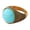 Gold Blue, variant on Men Women's Large Gemstone Stainless Steel Punk Style Ring Minimalist Personalized Vintage Band Jewelry Silver Dark Green Size 7