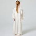 thumbnail image 3 of Xiaowennn Kids Girls Adorable Abaya Dresses Long Sleeve Slim Fit Casual Prayer Robe Dress Kids Long Sleeve Shirt, 3 of 6