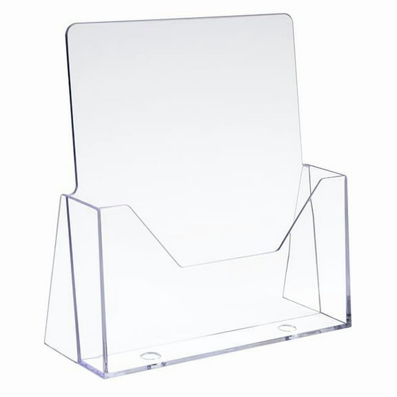 11 in. H x 8 1/2 in. W Clear Styrene Counter Top Literature Holder (Pack of 12)