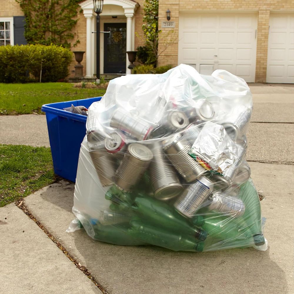 30 Gallon Disposable Trash Bags, 100 Count, White Large Garbage Bags, Multipurpose for Home Garden Industrial