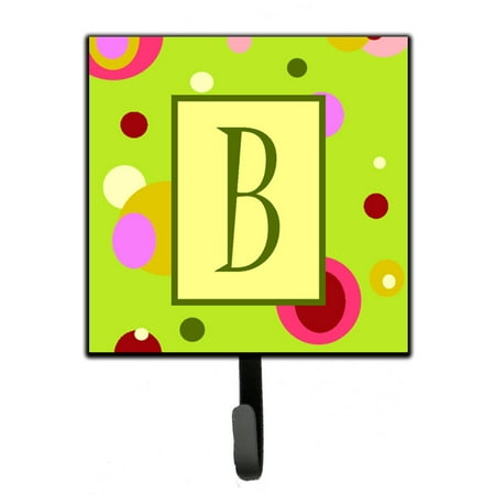 

Carolines Treasures CJ1010-BSH4 Letter B Monogram - Lime Green Leash or Key Holder 7Hx4.25W multicolor