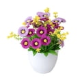 thumbnail image 2 of Artificial Mum Plant Verdsylv 21 Heads Artificial Money Tree Mum Plant - Potted Plastic Flowers for Outdoor Patio, Porch, Spring & Summer Garden Decor, Outdoor Plastic Flowers, 2 of 9