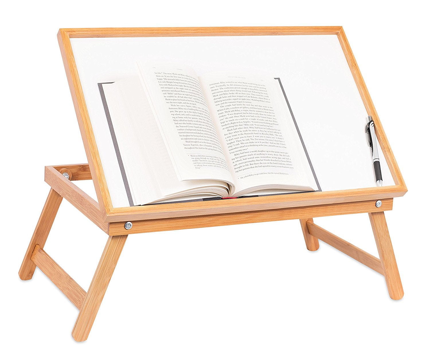 Ktaxon Adjustable Wood Bed Tray Lap Desk Serving Table Folding Legs Ktaxon Adjustable Wood Bed Tray Lap Desk Serving Table Folding Legs Bamboo Food Dinner