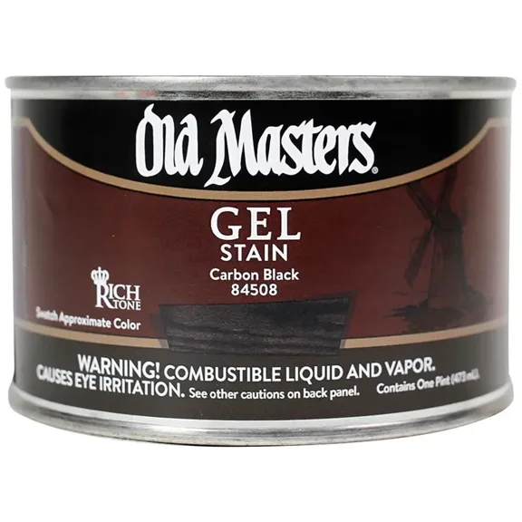 18-Pack of 1 pt Old Masters 84508 Carbon Black Gel Stain Oil-Based Stain