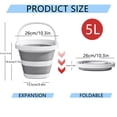 thumbnail image 7 of UHIAGREE Collapsible Bucket,5L 1.3 Gallon Small Cleaning Mop Buckets, SiliconeCleaning Tub(Gray), 7 of 7
