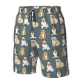 thumbnail image 4 of Zufioo Cartoon Bulldog 1 for Men's Casual Beach Shorts, Sports Fitness Quick-drying Drawstring Shorts with Pockets for Home Wear-X-Large, 4 of 6