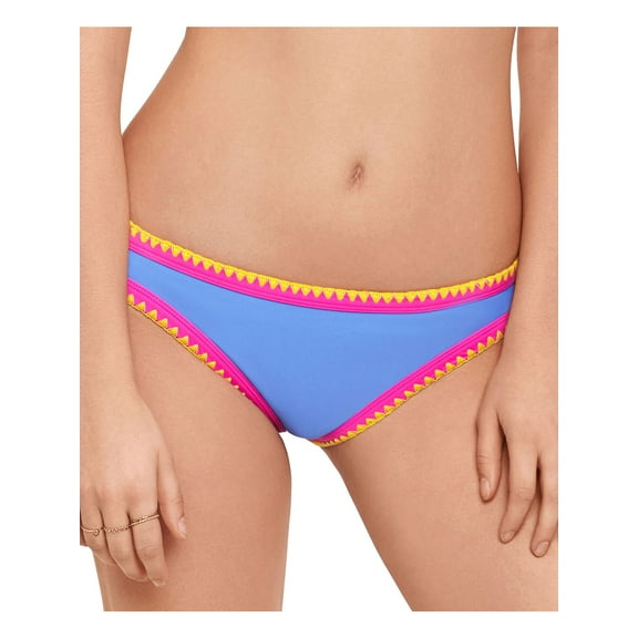 SALT   COVE Women's Purple Color Block Stitched Crochet Hipster Swimsuit Bottom XL