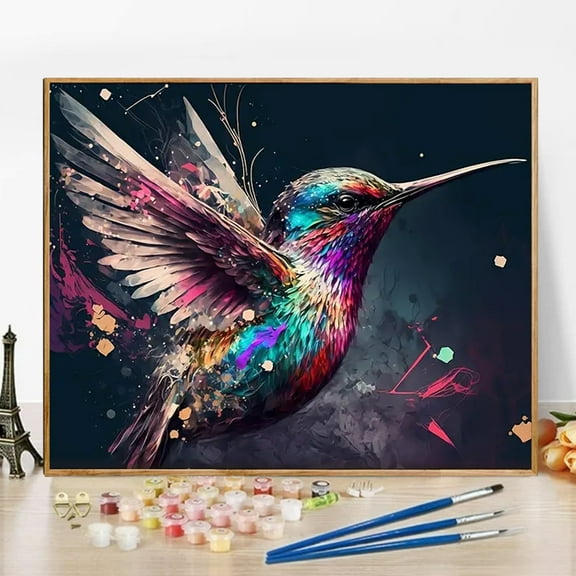 JYLMOOD Paint by Numbers Kit for Unisex Adults Beginner with Full Accessories, Easy Oil Painting Kits On Colored Canvas, 16x20in, Relaxing Art Craft