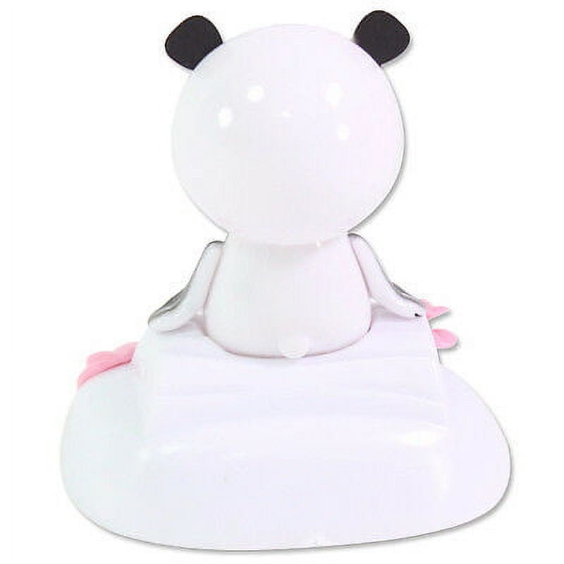 Sitting Bobblehead Panda Girl Solar Toy Home Decor B11206