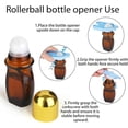 thumbnail image 5 of 1oz  Glass Roll- Bottles 1OZ  Glass Deodorant Roll- Bottle (Includes Plastic Roller Ball & 2 Openers) Perfume Roll- Bottle Deodorant Container Suitable for Essential Oils (4-Pack), 5 of 6
