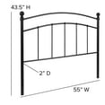 thumbnail image 6 of Emma + Oliver Decorative Black Metal Full Size Headboard, 6 of 10