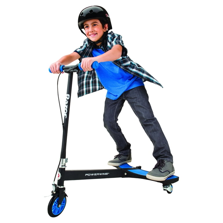 Kids Scooter Basic Razor Children's Electric-free Scooter Razor PowerWing DLX Blue Swirl Scooter ...